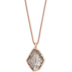 Almost new Kendra Scott Kalani necklace gold w/ sable mica stone